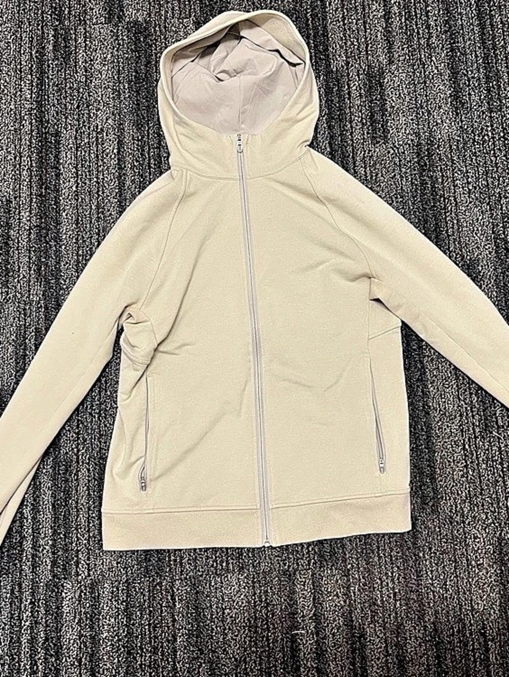 Lululemon Scuba Jacket Cream Hooded Zip Jacket